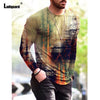 Sexy Mens clothing Basic Top Plus Size 3xl Men Fashion 3D Print T-shirt 2021 Summer Casual Pullovers Male Long Sleeve Tees Shirt