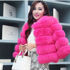 Wholesale Women's Imitation Fox Fur Coat Furry Luxury Faux Fur Coat New Winter Thick Warm Overcoat Fashion Outwear Drop Shipping
