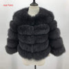 Elegant Solid Faux Fox Fur Coat Women Winter Fashion Medium Long Artifical Fox Fur Coat Warm Fake Fox Fur Coats Female