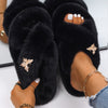 Plush Slippers Fur Slides Fashion Cross Band Flat Sandals Winter House Women Fur Slippers Ladies Indoor Fluffy Shoes 2021