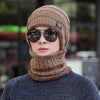 2021 New Winter Beanie Hat for Men Knitted Hat Winter Cap Beanie Women Thick Wool Neck Scarf Cap Balaclava Mask Bonnet Hats