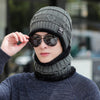 2021 New Winter Beanie Hat for Men Knitted Hat Winter Cap Beanie Women Thick Wool Neck Scarf Cap Balaclava Mask Bonnet Hats