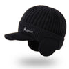 Beanie Hat Men Winter Outdoor Knit Warm Ear Protection Hats Fashion Plush Thicken Cycling Coldproof Earmuff Baseball Cap Bonnet