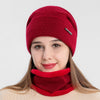 2020 Winter Beanies Hat Scarf Set Men Knit SkullCap Thick plush Unisex velvet cap Women Russia ski Neck Warm wool coldproof hat