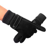 Touch Screen Winter Warm Men's Gloves Leather Casual Gloves Mittens For Men Outdoor Sports Full Finger cold gloves