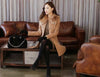 2021 Autumn Winter Women Woolen Jacket New Style Fashion Fur Collar Mid-Long Blends Coat Thicken Double-faced Plush Coat