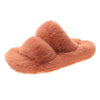 Indoor Women Fur Slippers Fluffy Soft Furry Slides Thick Flats Heel Non Slip House Shoes Ladies Luxury Design Footwear Whosale