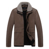 4Xl Plus Autumn New Thick Warm Fleece Leather Jacket Men Winter Outwear Casual Fashion Classic PU Faux Leather Jacket Coat Men