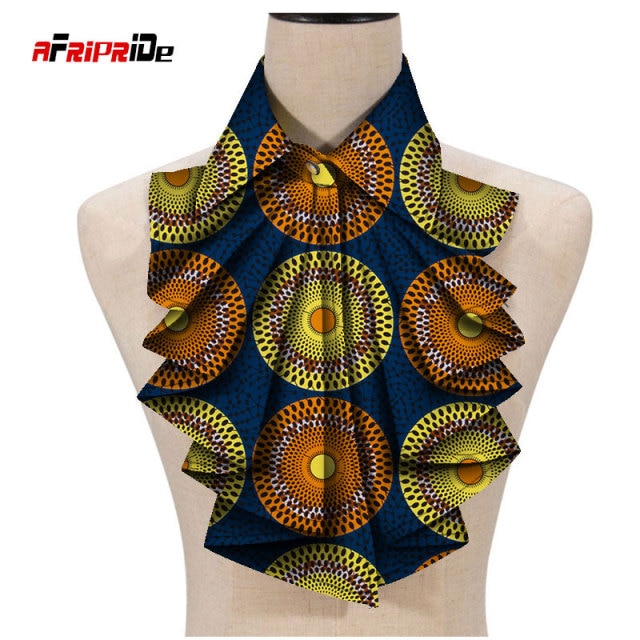 2021 New Fashion African Print Ankara Tie for Women African Triangle Ankara Fabric Cravat Africa Tie SP027