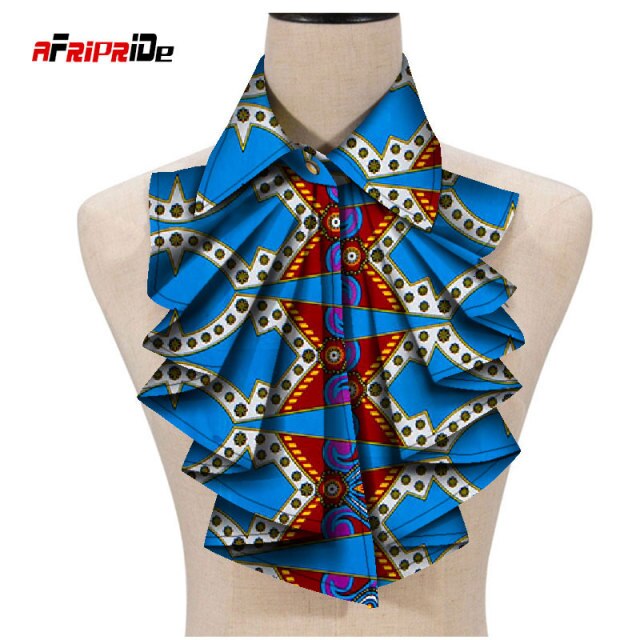 2021 New Fashion African Print Ankara Tie for Women African Triangle Ankara Fabric Cravat Africa Tie SP027