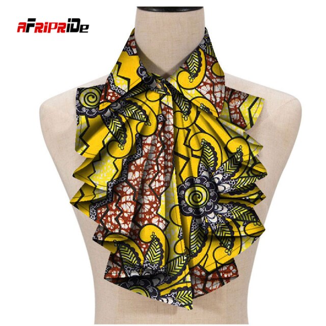 2021 New Fashion African Print Ankara Tie for Women African Triangle Ankara Fabric Cravat Africa Tie SP027