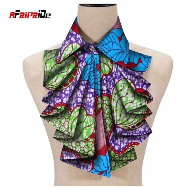 2021 New Fashion African Print Ankara Tie for Women African Triangle Ankara Fabric Cravat Africa Tie SP027
