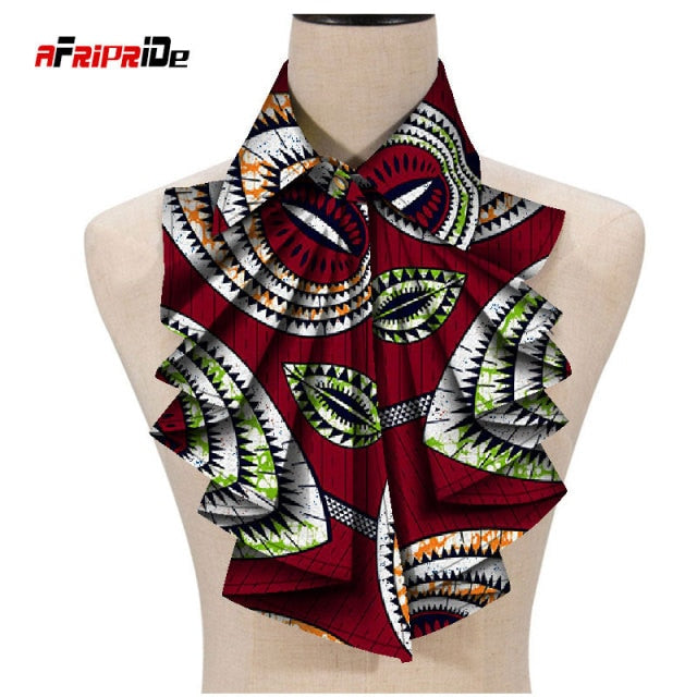 2021 New Fashion African Print Ankara Tie for Women African Triangle Ankara Fabric Cravat Africa Tie SP027
