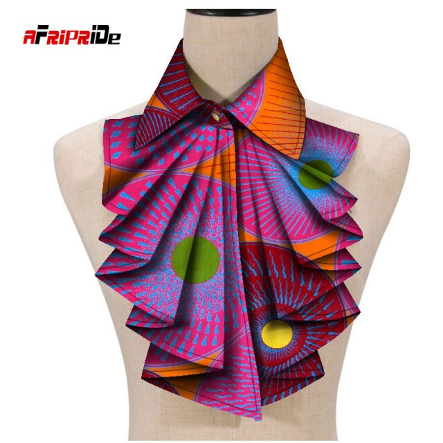 2021 New Fashion African Print Ankara Tie for Women African Triangle Ankara Fabric Cravat Africa Tie SP027