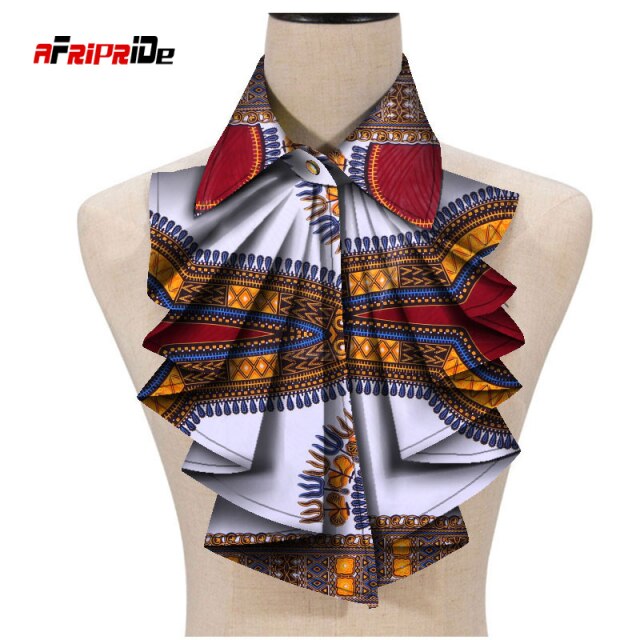 2021 New Fashion African Print Ankara Tie for Women African Triangle Ankara Fabric Cravat Africa Tie SP027