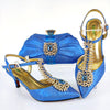 QSGFC 2021 Lastest Noble and Elegangt Fashionable Special Style Ladies Shoes and Bag Set in Green Color for Party and Wedding