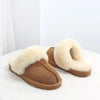 Women Fashion Natural Sheepskin Fur Slippers Winter Warm Slippers Indoor House Slippers Top Quality Soft Wool Lady Home Shoes