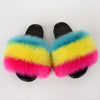 Summer Women Faux fur slippers For Women Fluffy slippers House Female ladies Shoes Woman slippers With fur Furry Slides