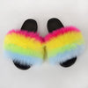 Summer Women Faux fur slippers For Women Fluffy slippers House Female ladies Shoes Woman slippers With fur Furry Slides