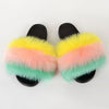 Summer Women Faux fur slippers For Women Fluffy slippers House Female ladies Shoes Woman slippers With fur Furry Slides