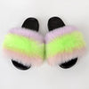 Summer Women Faux fur slippers For Women Fluffy slippers House Female ladies Shoes Woman slippers With fur Furry Slides