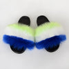 Summer Women Faux fur slippers For Women Fluffy slippers House Female ladies Shoes Woman slippers With fur Furry Slides