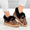 Leather Wool Winter Flat Shoes Woman Warm Snow Boots Ladies Fur Ankle Boots Plus Size Bee Fashion Moccasins Footwear new