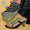 New Arrival Red Color Italian Shoes with Matching Bags Shoes and Bag Set African Sets 2022 Fashion Sandals For Wedding Party