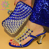 New Arrival Red Color Italian Shoes with Matching Bags Shoes and Bag Set African Sets 2022 Fashion Sandals For Wedding Party