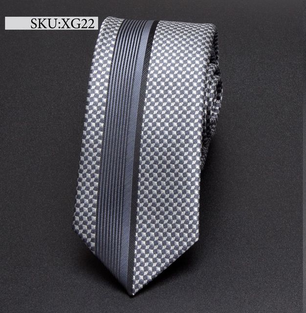 Men Tie 5cm skinny ties luxury Mens Fashion Striped Neckties Corbatas Gravata Jacquard Business man's Wedding dress Slim Tie