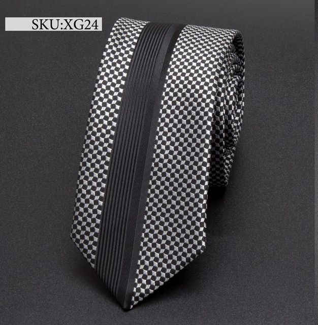 Men Tie 5cm skinny ties luxury Mens Fashion Striped Neckties Corbatas Gravata Jacquard Business man's Wedding dress Slim Tie
