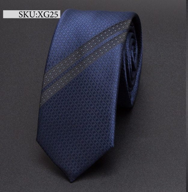 Men Tie 5cm skinny ties luxury Mens Fashion Striped Neckties Corbatas Gravata Jacquard Business man's Wedding dress Slim Tie