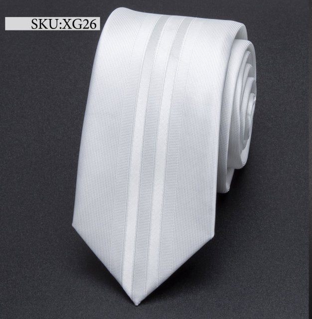 Men Tie 5cm skinny ties luxury Mens Fashion Striped Neckties Corbatas Gravata Jacquard Business man's Wedding dress Slim Tie