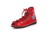 Veowalk Open Peep Toe Women Gladiator Canvas Sandals Shoes High Top Strappy Fashion Summer Comfort Ladies Flat Sandials