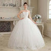 2017 New Arrival Real Photo Plus size Strapless Pearls White Princess Wedding Dresses Cheap Bride Frock Vestidos De Novia HS103 - Surprise store