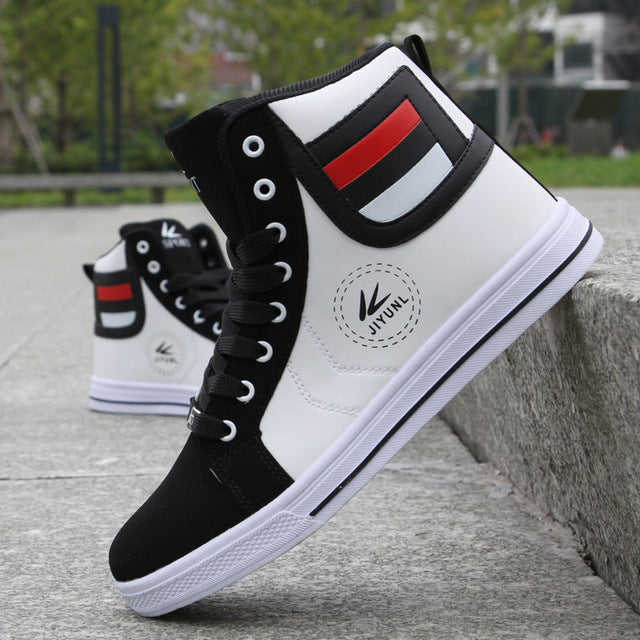 Men's Casual Skateboarding Shoes High Top Sneakers Breathable Street Shoes Sports Shoes Hip Hop Walking Shoes Chaussure Homme