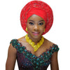 2018 african headtie for woman nigerian gele already made auto gele hele turban aso ebi big brim beautiful wedding headtie - Surprise store