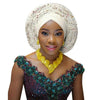 2018 african headtie for woman nigerian gele already made auto gele hele turban aso ebi big brim beautiful wedding headtie - Surprise store