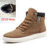 DEKABR 2019 Hot Men Shoes Fashion Warm Fur Winter Men Boots Autumn Leather Footwear For Man New High Top Canvas Casual Shoes Men