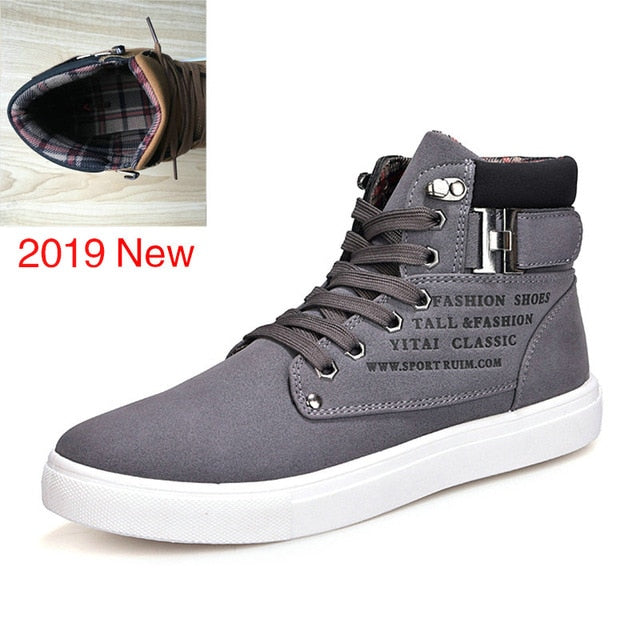 DEKABR 2019 Hot Men Shoes Fashion Warm Fur Winter Men Boots Autumn Leather Footwear For Man New High Top Canvas Casual Shoes Men