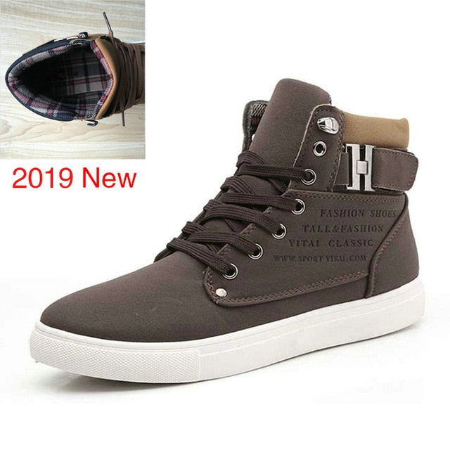DEKABR 2019 Hot Men Shoes Fashion Warm Fur Winter Men Boots Autumn Leather Footwear For Man New High Top Canvas Casual Shoes Men