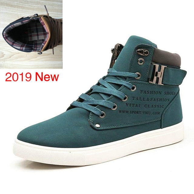 DEKABR 2019 Hot Men Shoes Fashion Warm Fur Winter Men Boots Autumn Leather Footwear For Man New High Top Canvas Casual Shoes Men