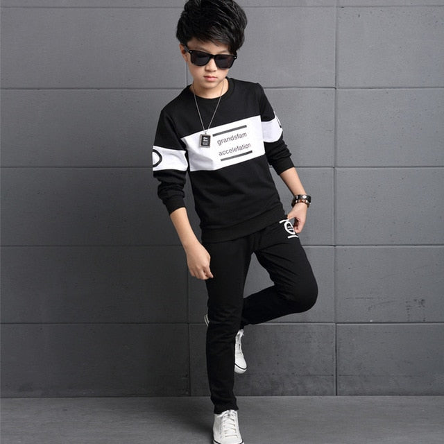 Boys Tracksuit 2019 Spring Children Clothing Sets Cotton T-Shirt +  Pants 2 Pcs Sport Suit Boy Clothes Set Costumes