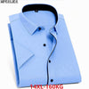 summer large size big Dress shirts wedding men office shirt short sleeve formal business plus 10XL 5XL 9XL 10XL 12XL 54 56 58 60