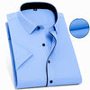 summer large size big Dress shirts wedding men office shirt short sleeve formal business plus 10XL 5XL 9XL 10XL 12XL 54 56 58 60
