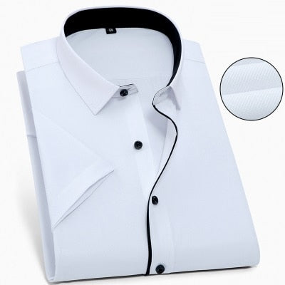 summer large size big Dress shirts wedding men office shirt short sleeve formal business plus 10XL 5XL 9XL 10XL 12XL 54 56 58 60