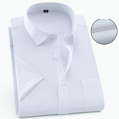 summer large size big Dress shirts wedding men office shirt short sleeve formal business plus 10XL 5XL 9XL 10XL 12XL 54 56 58 60