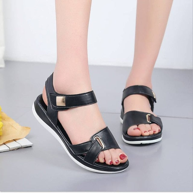 2019 New Summer Women Sandals Flat Shoes Woman Platform Sandals Comfortable Casual Hook Loop Sandalias Mujer Women's Footwear