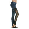 Street Fashion Slim Jeans Lace Pants Woman Long Lace Jeans White/Black/Dark Blue/Light Blue
