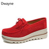 Dwayne Women Flats Platform Loafers Ladies Elegant Genuine Leather Moccasins Shoes Woman Autumn Slip On Casual Women's Shoes